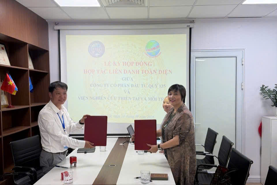 HỢP TÁC CHIẾN LƯỢC TOÀN DIỆN: CÔNG TY CP ĐẦU TƯ QUỸ 135 & VIỆN NGHIÊN CỨU THIÊN TAI VÀ MÔI TRƯỜNG (RIDES)
